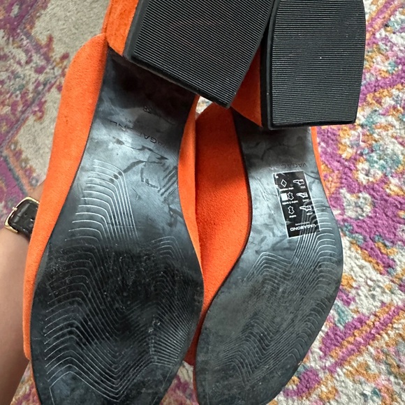 Vagabond Orange Suede Open-Toe Mule Heels - Picture 7 of 7